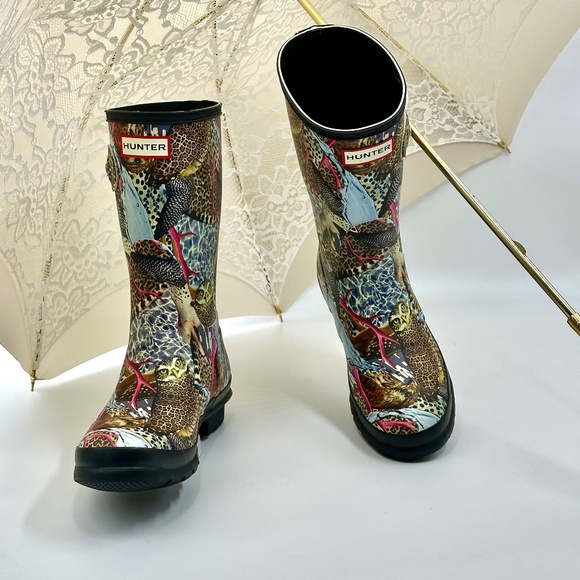 Hunter Multicolor Animal Print Winter & Rain Boots - Picture 2 of 16